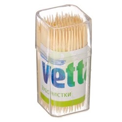 Зубочистки Vetta в пласт упаковке 150шт бамбук*12