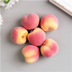 Набор декоративных персиков 5 см, 6 шт, розовый