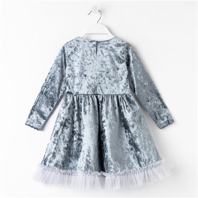 Платье для девочки нарядное KAFTAN "Куколка", серо-голубой, рост 110-116, р.32
