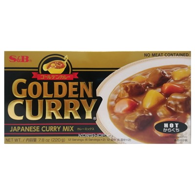 Острый соус карри микс Golden Curry S and B, Япония, 220 г Акция