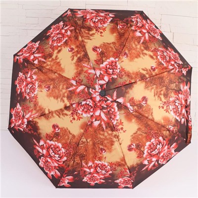 Зонт автоматический «Bastian», ветроустойчивый, 3 сложения, 8 спиц, R = 48 см, цвет МИКС