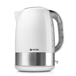 Чайник электрический Vitek VT-1125W, 2400 Вт, 1.7 л, белый