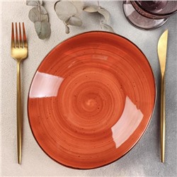 Блюдо сервировочное «Сапфир», 22×19,5×3,5 см, цвет оранжевый