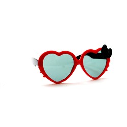 Детские солнцезащитные очки сердце-шипы красный черный бант