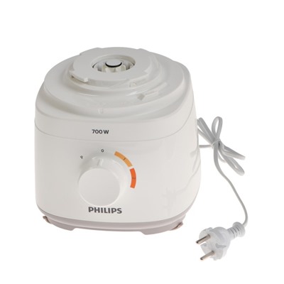 Кухонный комбайн Philips HR7320/00, 700 Вт, 1.5 л, 2 скорости, 4 насадки, белый