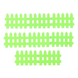 Миниатюра кукольная, набор 8 шт «Забор», размер 1 шт: 0,3×4,5×3 см, цвет зелёный