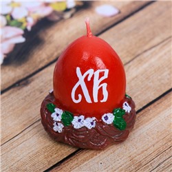 Свеча пасхальная «Яйцо в гнезде», 4.5 х 5.3 см