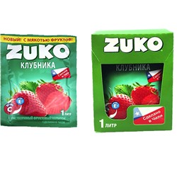 Растворимый напиток ZUKO Клубника 12шт 25гр.