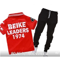 Детский костюм футболка красная BEIKE LEADERS с черными брюками XI
