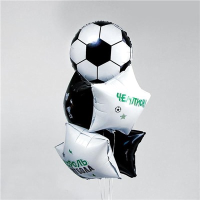 Фонтан из шаров «Футбол-2», для мальчика, латекс, фольга, 5 шт.