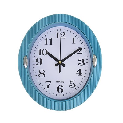 Часы настенные, серия: Классика, "Бенедатта", 19 х 22 см, голубые