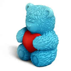Форма для творчества "Медвежонок Тедди сидит с сердечком в обнимку" набор 2 детали
