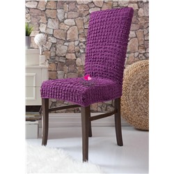 Чехол на стул без оборки фиолетовый