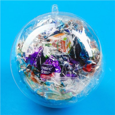 Конфеты в пластиковом шаре "Сладкий подарок", 500 г.