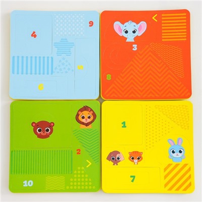 Детский развивающий игровой набор «Собери картинку» EVA+карточки, цвет МИКС