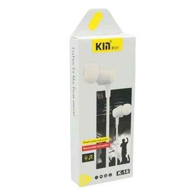 Наушники с микрофоном KIN K18 (белый)