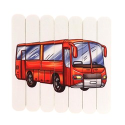 Пазлы из палочек «Транспорт» размер пазла: 13 × 13,5 см