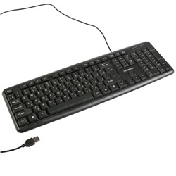 Клавиатура "Гарнизон" GK-100, проводная, мембранная, USB, черный