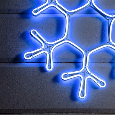 Неоновая фигура «Снежинка», 40 см, 360 LED, 220 В, свечение синее