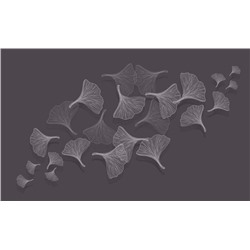 3D Фотообои «Летящие зонтики на антрацитовом фоне»