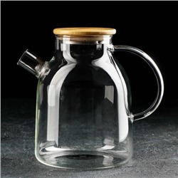 Чайник стеклянный заварочный Magistro «Эко», 1,8 л, с металлическим ситом