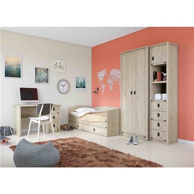Шкаф 2-х дверный «Валенсия», 910 × 520 × 2090 мм, цвет дуб сонома