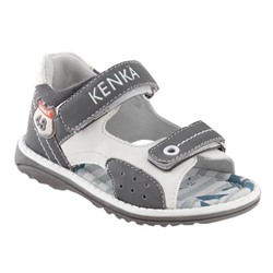 Туфли Kenka сандалеты для мальчика KWA_31205 бело-серый