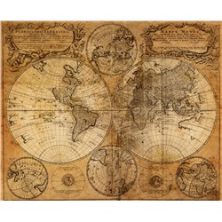 3D Фотообои  «Старая карта мира»
