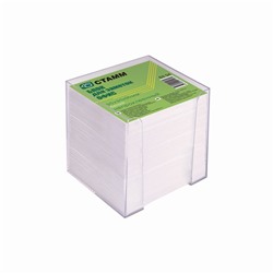 Блок бумаги для записей «Офис», 9 x 9 x 9 см, в пластиковом боксе, 65 г/м2, белый