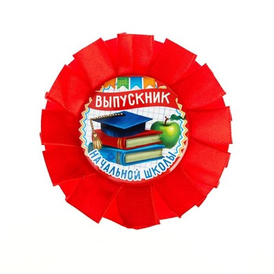 Значок-орден пластик «Выпускник начальной школы», d=4,5 см