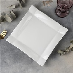 Тарелка обеденная Emily, 25×25 см, цвет белый