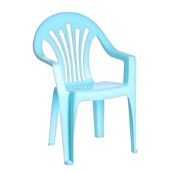 Детский стульчик, высота до сиденья 27,5 см, цвет голубой