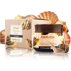 Омолаживающий крем для лица с экстрактом улиточного секрета FarmStay Snail Premium Pore