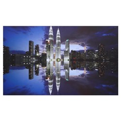 Картина на холсте "Ночной мегаполис" 60х100 см