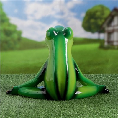 Садовая фигура "Лягушка Йога" глянец