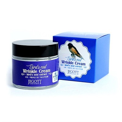 Jigott Bird's Nest Wrinkle Cream Антивозрастной крем с экстрактом ласточкиного гнезда, 70 мл