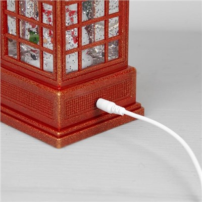 Светодиодная фигура «Дед Мороз и олень» 9 × 20 × 8 см, пластик, батарейки ААх3 (не в комплекте), USB, свечение тёплое белое