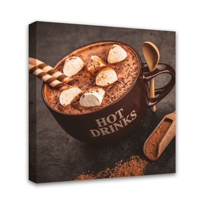 Картина на подрамнике "Чашечка какао" 30*30 см