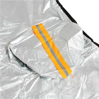 Защитный чехол-накидка на стекло автомобиля и зеркала 145х220 см, светоотражающий , резинки