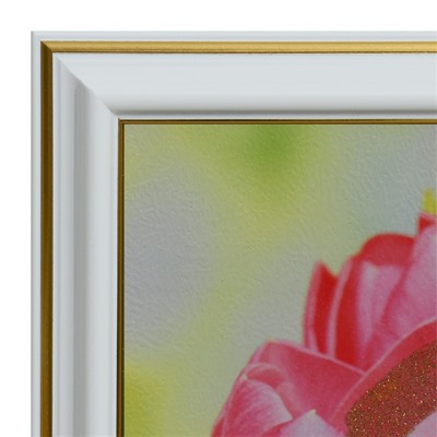 Картина "Розовые тюльпаны"  25х25(28х28) см