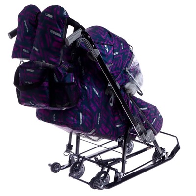 Санки-коляска «Ника Детям НД7-8S спортивный», цвет сиреневый