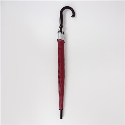 Зонт - трость полуавтоматический «Однотонный», ветроустойчивый, 10 спиц, R = 48 см, цвет МИКС/серебристый