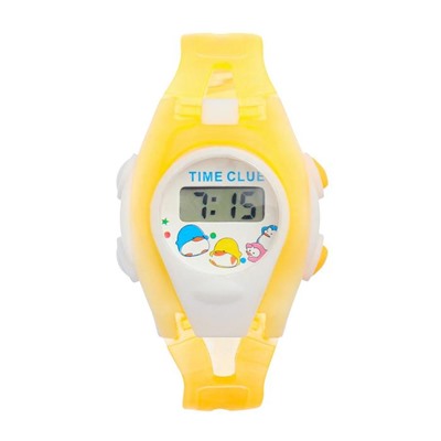 Часы наручные детские "Забава", электронные, ремешок силикон прозрачный, микс, l=20 см