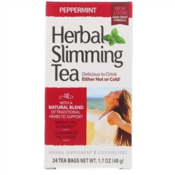 21st Century, Herbal Slimming Tea, Peppermint, Caffeine Free, 24 Tea Bags, 1.7 oz (48 g)