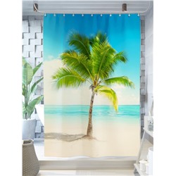 Фотоштора для ванной Доминиканский пляж
