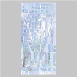 Праздничный занавес голография, 100 × 200 см, цвет серебро
