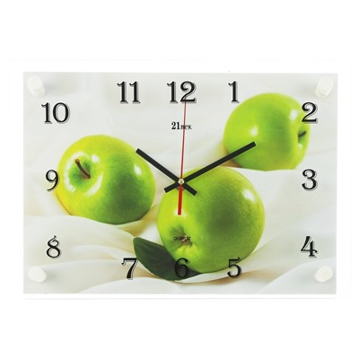 Часы настенные, серия: Кухня, "Яблоки", 25х35  см, микс