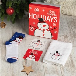 Подарочный набор "Holidays" полотенце 30х60 см и носки