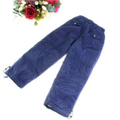 Рост 106-110. Утепленные детские штаны с подкладкой из полиэстера Rihoo цвета темного индиго.