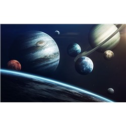 3D Фотообои «Скопление планет»